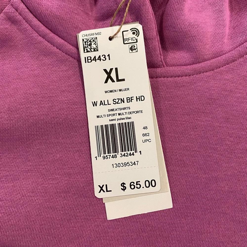 Adidas Women's All Szn Hoodie Sweatshirt. Semi Pulse Lilac. XL - Picture 9 of 11